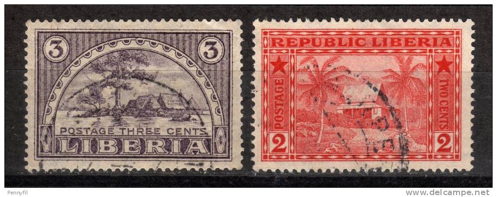 LIBERIA - 1915 YT 114+115 USED CPL - Liberia