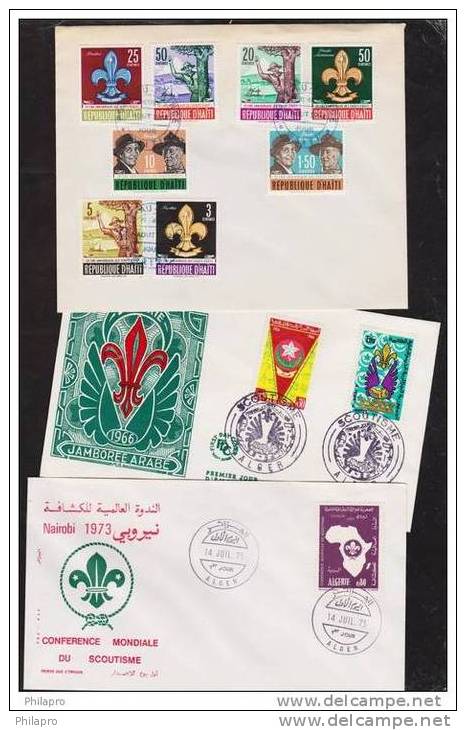 ALGERIE+ HAITI  3FDC  SCOUTISME - Other & Unclassified