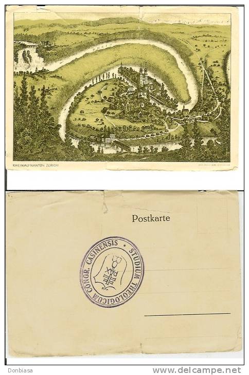 Rheinau: Studium Theologicum Congr. Casinensis. Postkarte / Postcard ´30-´40 - Rheinau