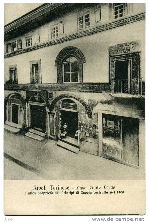 TORINO - RIVOLI TORINESE - CASA CONTE VERDE, ANTICA PROPRIETA´ DEI PRINCIPI DI SAVOIA - ORIGINALE D´EPOCA 100% - Rivoli