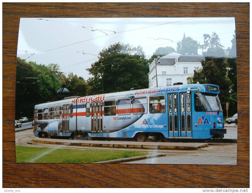 TRAM 94 Brussel Jette ( Voertuig 7738 ) Anno 1998 ( Reclame American Airlines - Details Zie Foto ) ! - Other & Unclassified