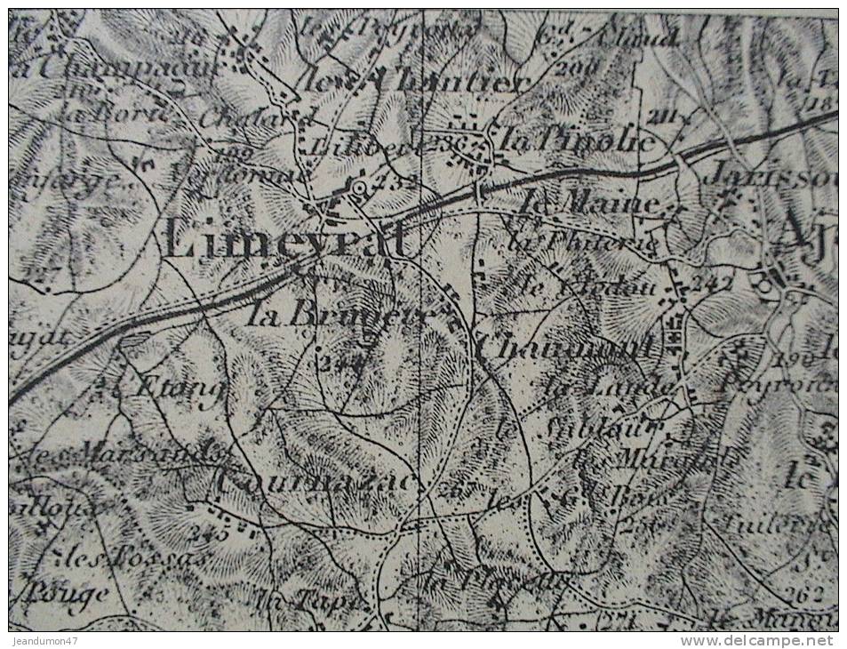 DEPT. 24. - .CARTE TOPOGRAPHIQUE -  ST LAURENT, BREUIHL, VEYRINES, EYTIAC, FOSSEMAGNE, ETC...ETC... - Topographische Karten