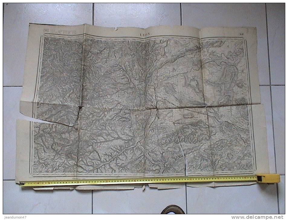 DEPT. 69. - . CARTE TOPOGRAPHIQUE - LYON - A RESTAURER - Topographical Maps