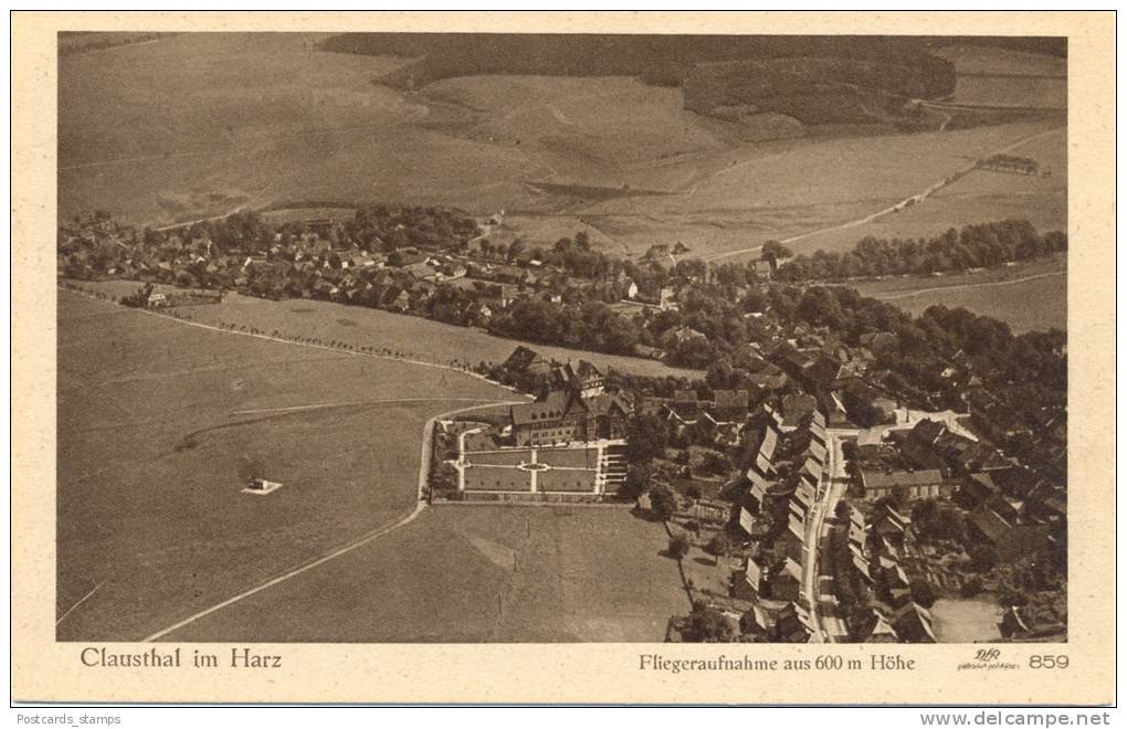 Clausthal Im Harz, Fliegeraufnahme Aus 600m Höhe, Um 1930/40 - Clausthal-Zellerfeld