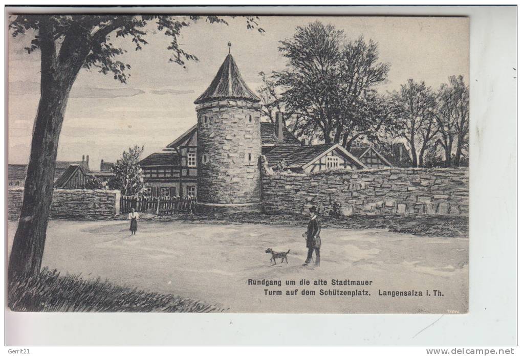 0-5820 LANGENSALZA, Rundgang Alte Stadtmauer, Turm Auf Dem Schützenplatz - Bad Langensalza