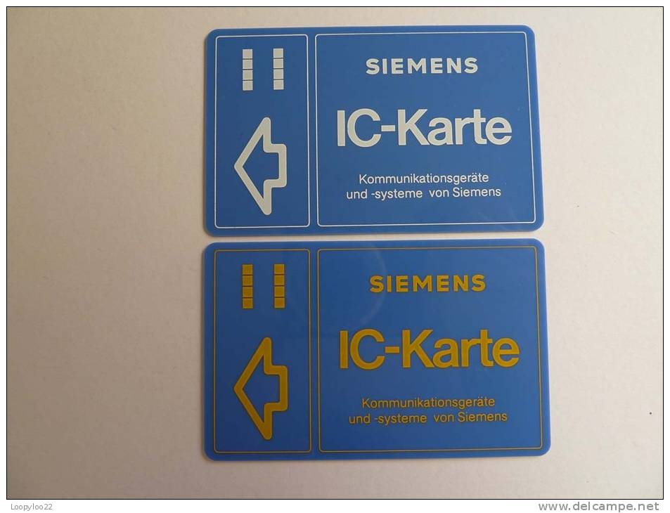 GERMANY - Siemens Specimen Pair - Facimile Chip - T-Series: Testkarten