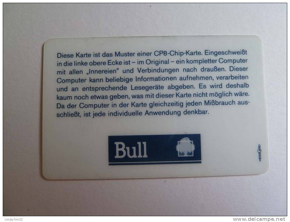 GERMANY -  Bull Specimen - CeBit 1984 -  V RARE - T-Series: Testkarten