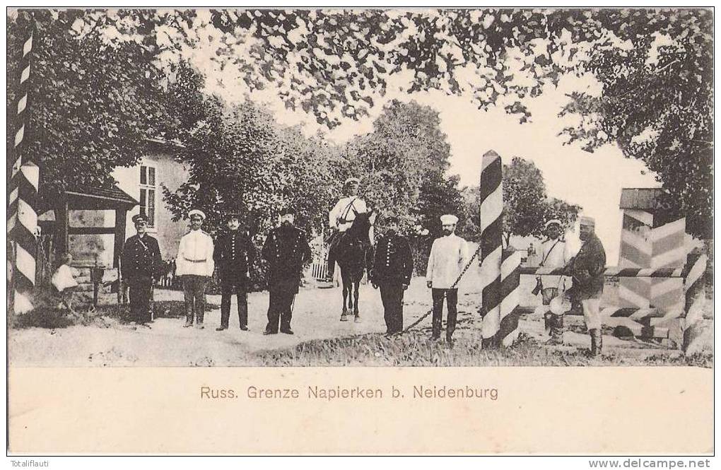 Grenze Granitza Russia Napierken Bei Neidenburg Belebt Napierki Olsztyn 23.7.1910 Gelaufen - Ostpreussen