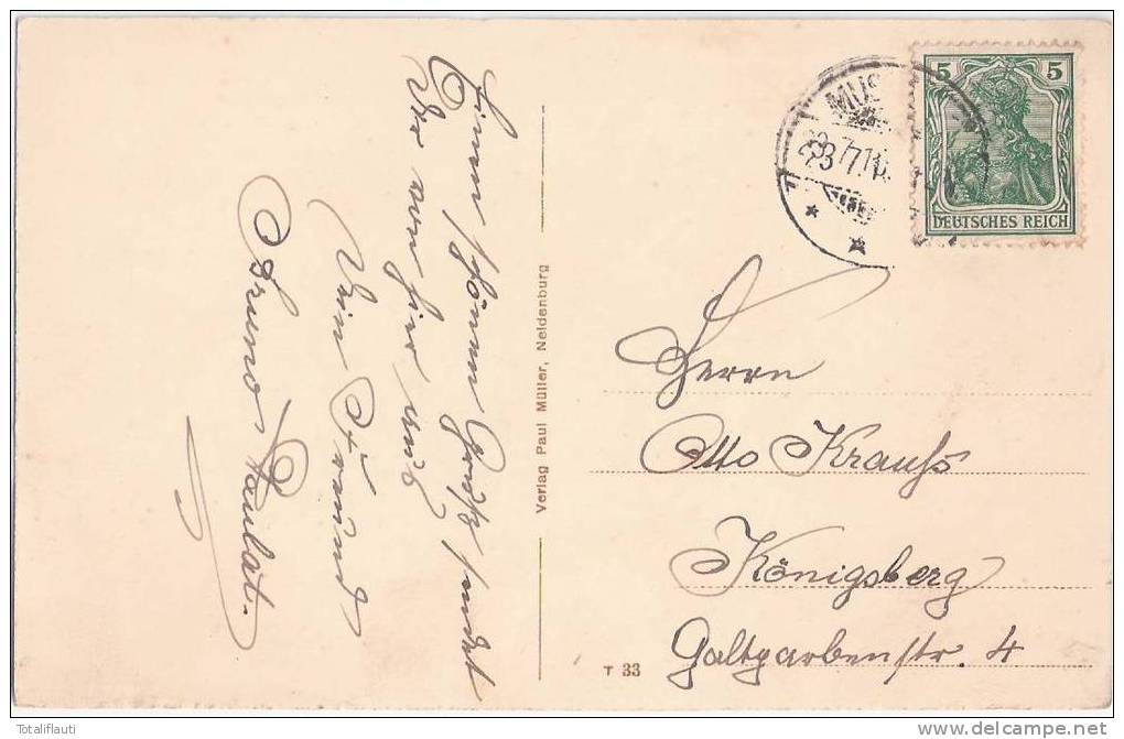 Grenze Granitza Russia Napierken Bei Neidenburg Belebt Napierki Olsztyn 23.7.1910 Gelaufen - Ostpreussen
