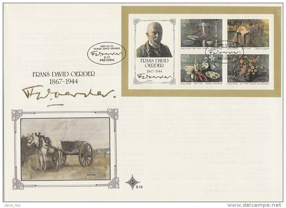 South Africa-1985 David Oerder MS FDC - FDC