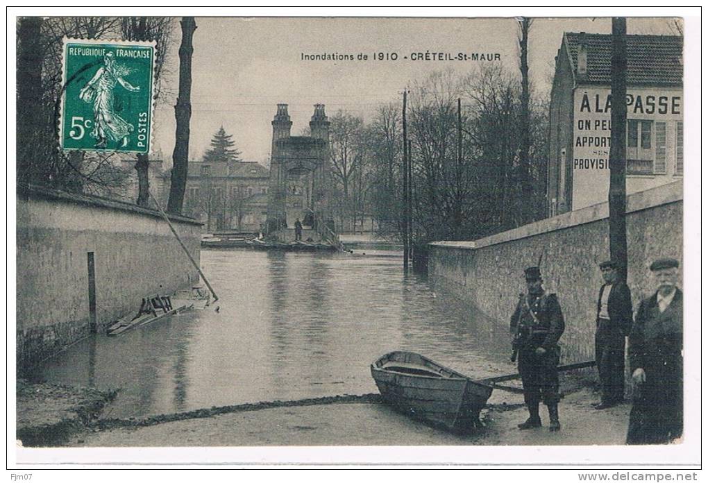 94- CRETEIL St MAUR- Inondation De 1910 - Creteil