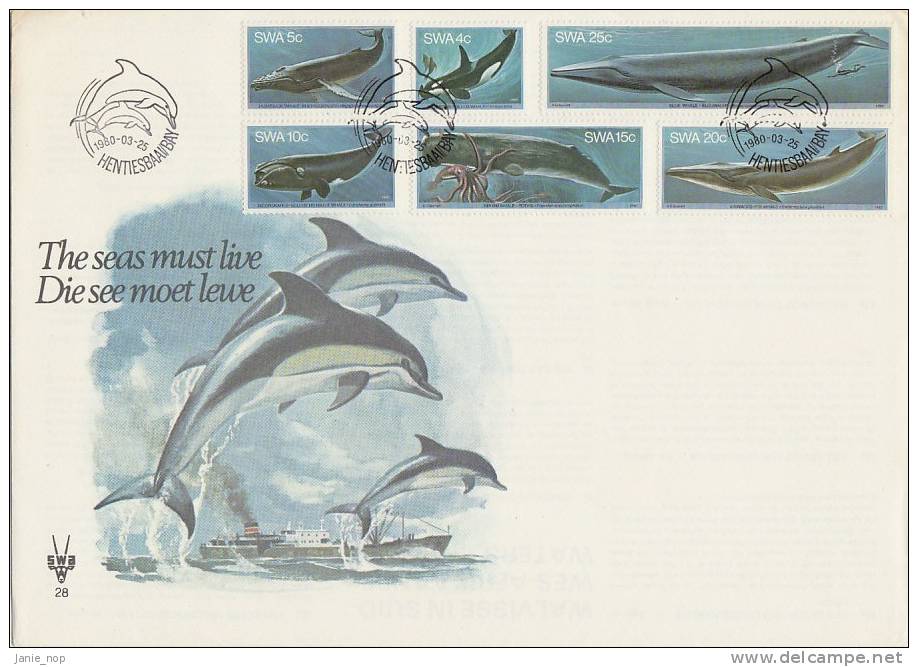 South West Africa-1980 Whales FDC - FDC