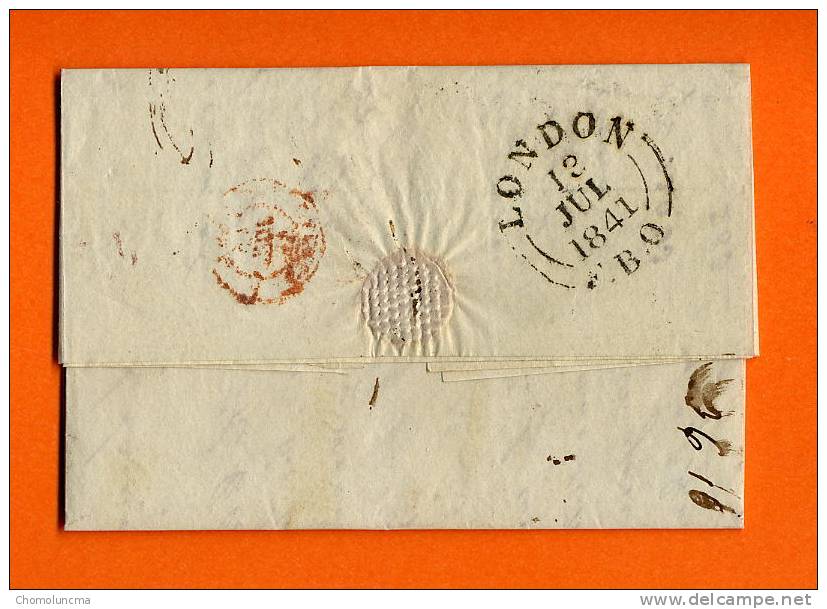 Lettre Facture 1841 Londres LONDON FBO Paris Angleterre Par Calais Rouge Négociant Métaux Bateau  Rouen - ...-1840 Prephilately