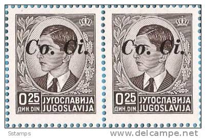 1941 X  1  SLOVENIJA Co. Ci. ITALIA OCCUPAZIONE   OVERPRINT INTERESSANTE  NEVER HINGED - Lubiana