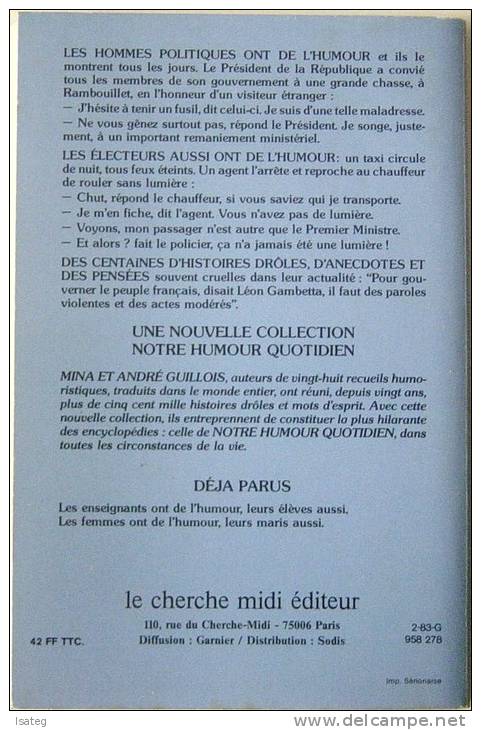 Les Hommes Politiques Ont De L'humour ..Leurs Electeurs Aussi / Mina Et André Guillois - Slawische Sprachen