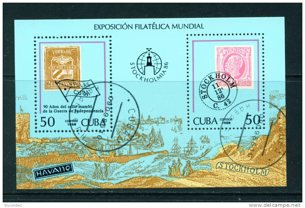 CUBA - 1986 Stamp Exhibition Miniature Sheet Used - Hojas Y Bloques