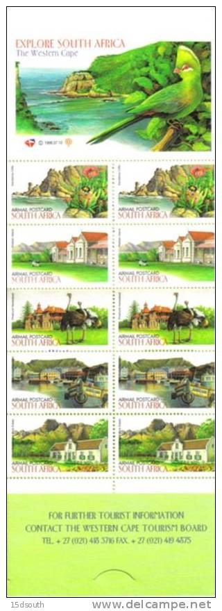 South Africa - 1998 Explore South Africa Western Cape Booklet # SG SB50 , Mi 1159-1163 - Booklets