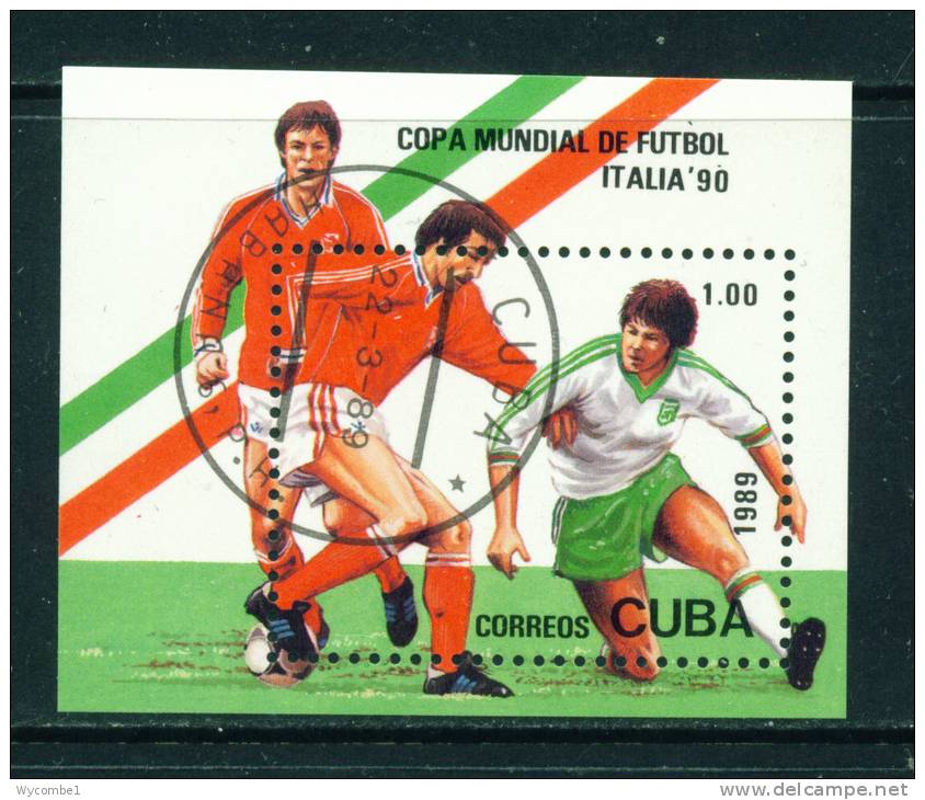 CUBA - 1989 Football World Cup Miniature Sheet Used - Hojas Y Bloques