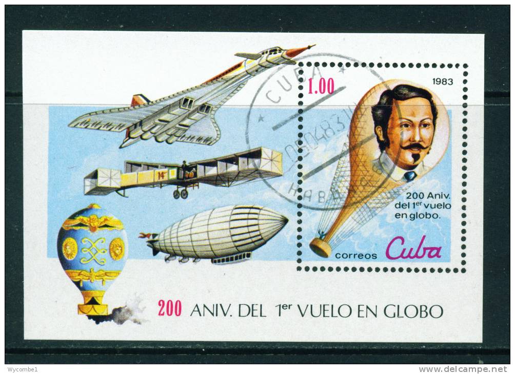 CUBA - 1983 First Cuban Balloonist Miniature Sheet Used - Blocchi & Foglietti