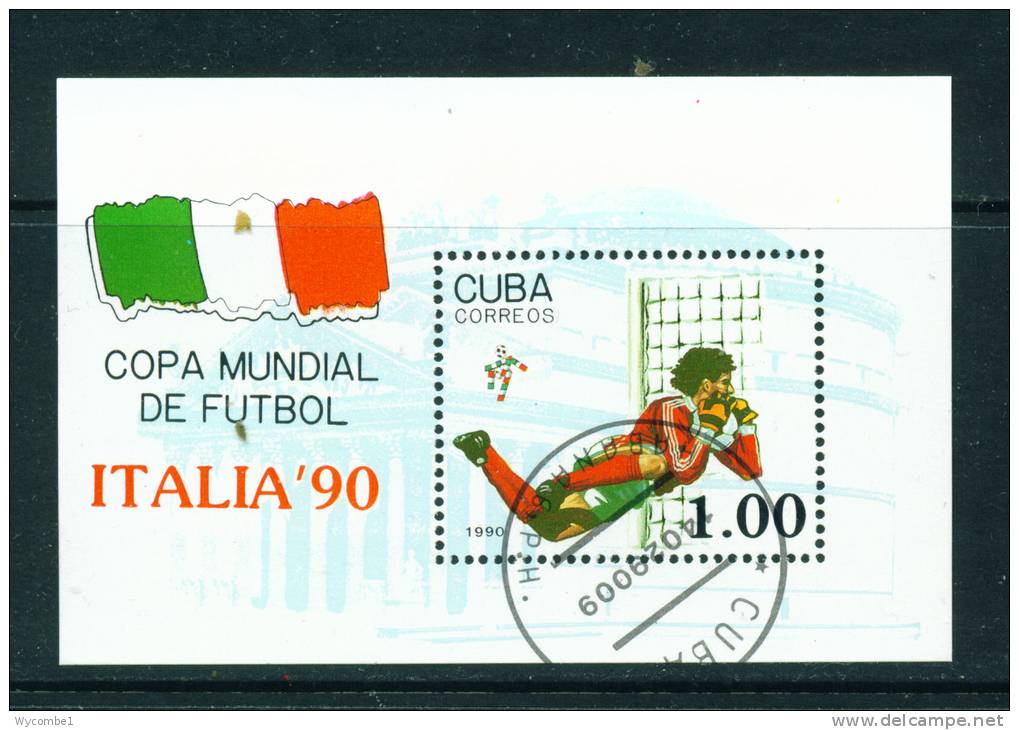 CUBA - 1990 Football World Cup Miniature Sheet Used - Blocs-feuillets