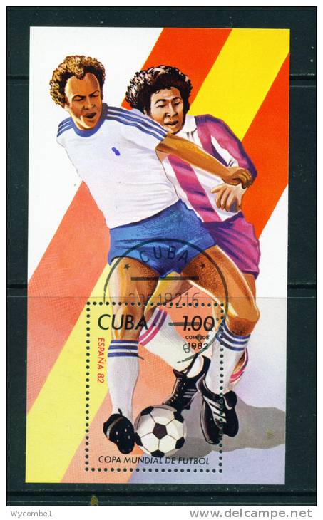 CUBA - 1982 Football World Cup Miniature Sheet Used - Hojas Y Bloques