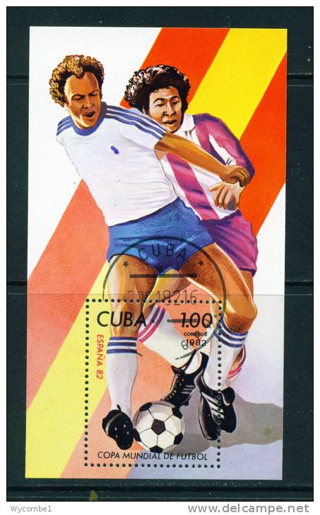 CUBA - 1982 Football World Cup Miniature Sheet Used - Blocks & Sheetlets