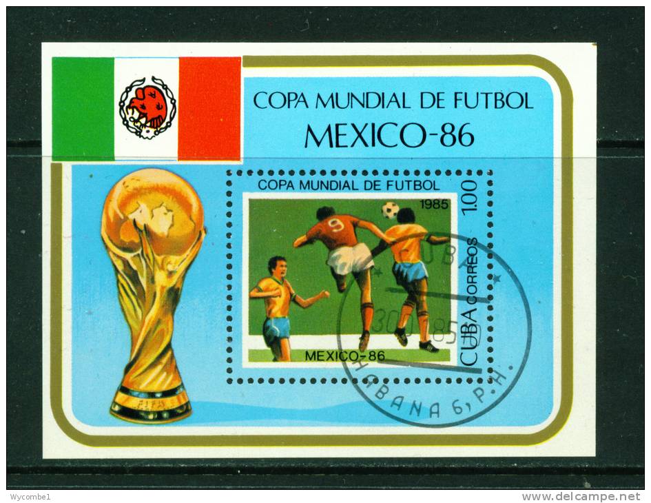 CUBA - 1985 Football World Cup Miniature Sheet Used - Hojas Y Bloques