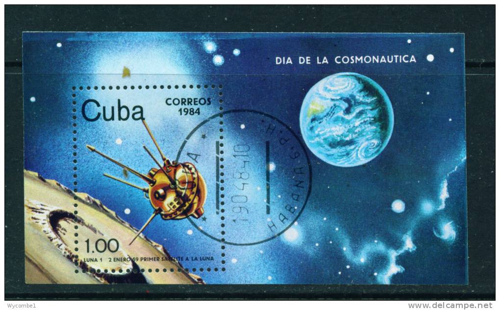 CUBA - 1984 Cosmonauts Day Miniature Sheet Used - Hojas Y Bloques