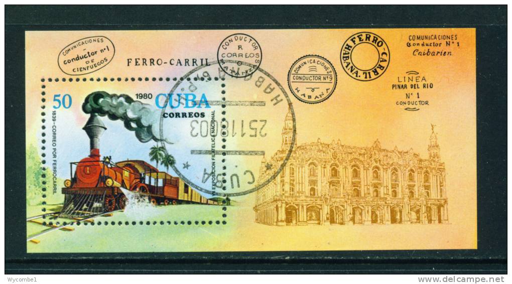 CUBA - 1980 Stamp Exhibition Miniature Sheet Used - Blocs-feuillets