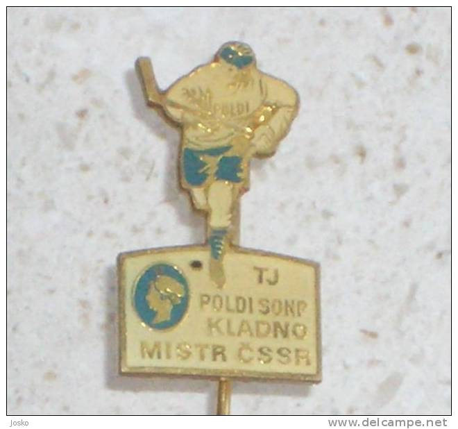 HOCKEY ON ICE Kladno ( Czech Republic Old Large Pin ) Badge Hockey Sur Glace Sobre Hielo Su Ghiaccio Eishockey Ijshockey - Wintersport