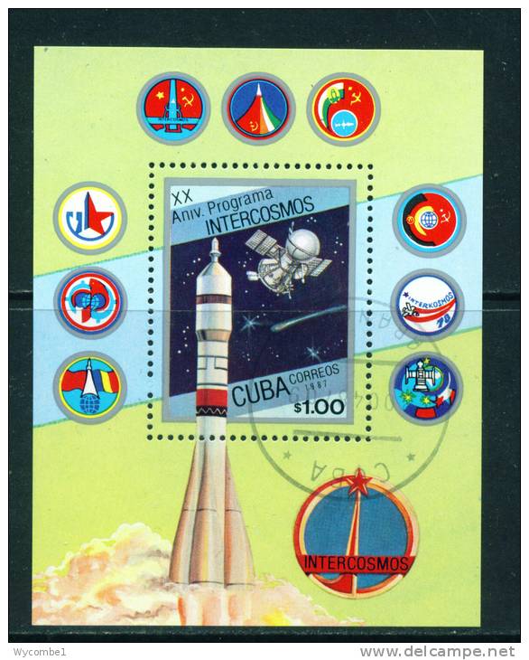 CUBA - 1987 Cosmonauts Day Miniature Sheet Used - Hojas Y Bloques