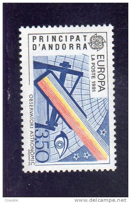 Andorre Français:1991 (europa:l'europe Et L'espace)) N° 402**,403** - Unused Stamps