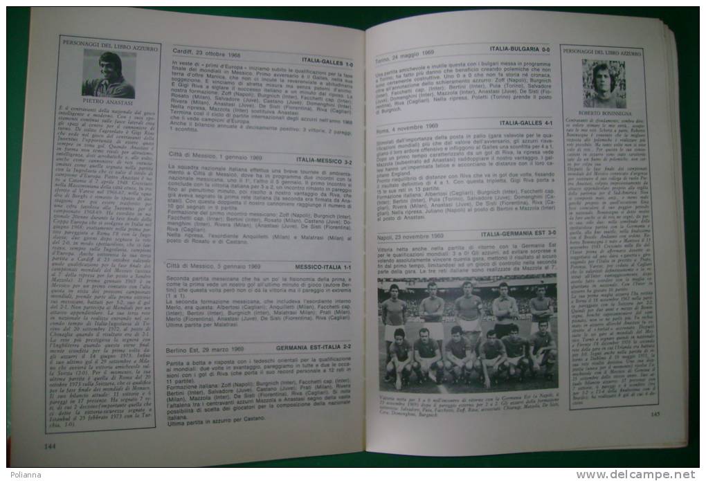 PFE/2 Pratelli-Scardillo IL LIBRO AZZURRO DEL CALCIO ITALIANO Milano Libri 1974 - Books