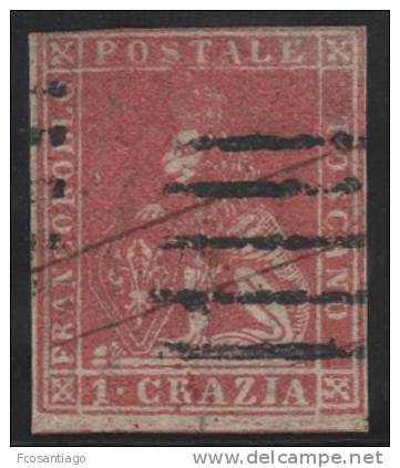 ITALIA 1857 (TOSCANA) - Yvert #12 - VFU - Toscana