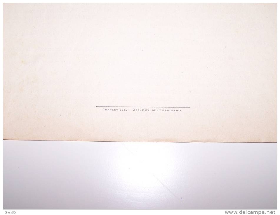 FASCICULE OFFICE DEPARTEMENTAL DES PUPILLES DE LA NATION DES ARDENNES, BD GAMBETTA A CHARLEVILLE, 1922 - Documents
