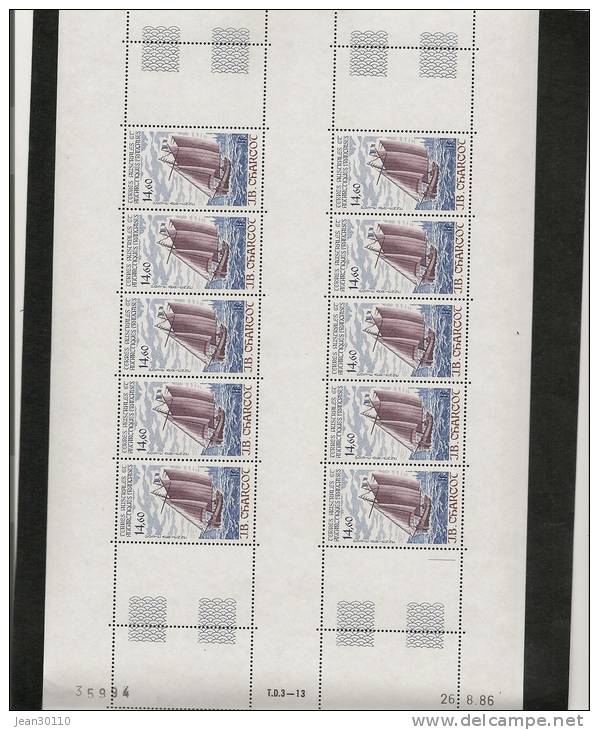 T.A.A.F P.A. Année 1987 N° Y/T 97** Feuille Entière Côte :70,00 € - Hojas Bloque