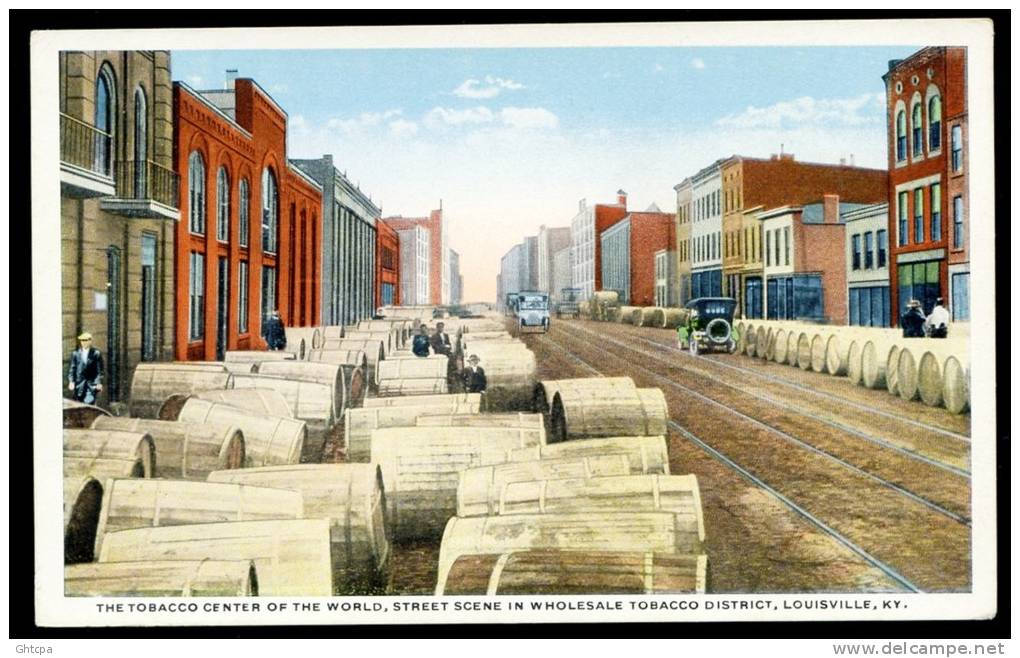CPA. THE TOBACCO CENTER OF THE WOLD, STREET SCENE IN WHOLESALE TOBACCO DISTRICT, LOUISVILLE, KY. - Louisville