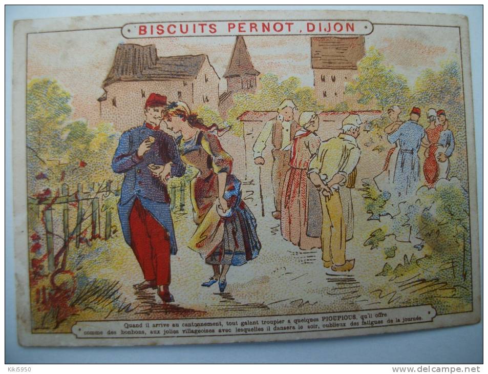 CHROMO BISCUITS PERNOT   MILITAIRE - Pernot