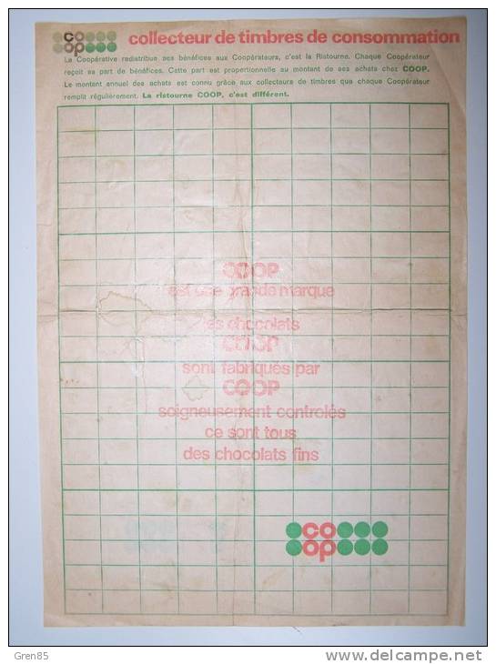 * FEUILLE COLLECTRICE, COLLECTEUR DE TIMBRES ( TIMBRE ) CONSOMMATION LES COOPERATEURS DE LORRAINE, COOP * - Non Classificati