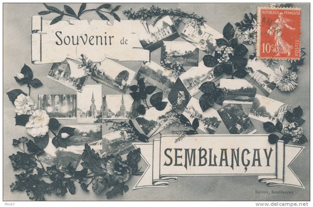 SEMBLANCAY - Carte Souvenir Multi Vues - Semblançay