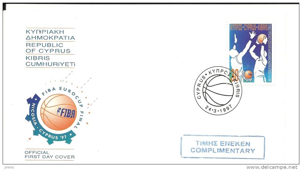 Lettre   Chypre 1997  (163)  Fiba Eurocup Final - Lettres & Documents