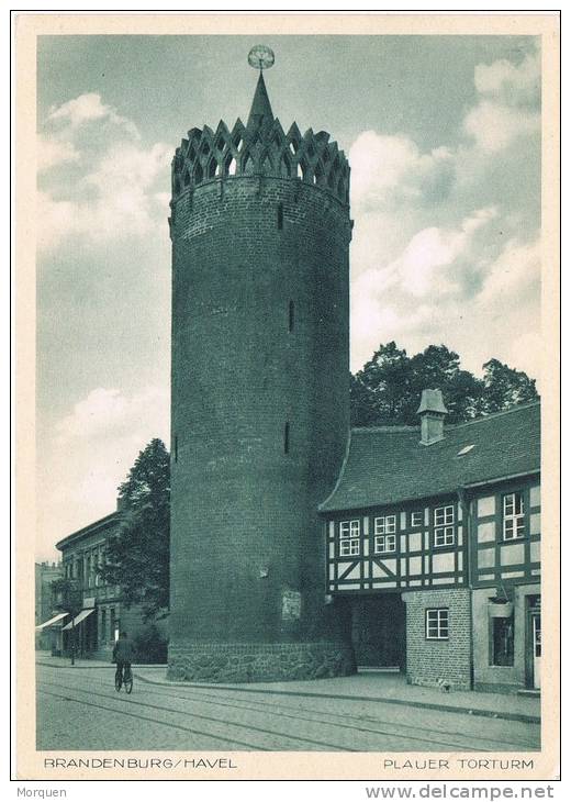 1919. Postal BRANDENBURG Havel. (Alemania) Plauer Torturm - Brandenburg