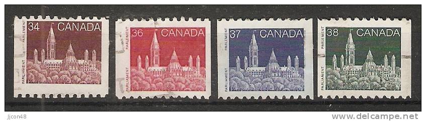 Canada  1985-90 Definitives; Parliament  (o) - Roulettes