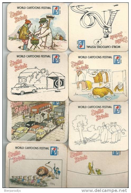 Stella  Artois  - World Cartoons Festival    - 31  STUKS - Beer Mats