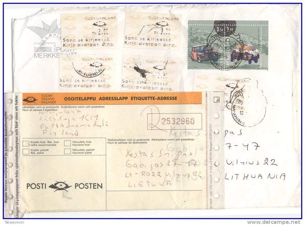 FINLAND B2 Cover 007 Postal History ARCTIC CIRCLE Racing Makinen Kankkunen - Briefe U. Dokumente