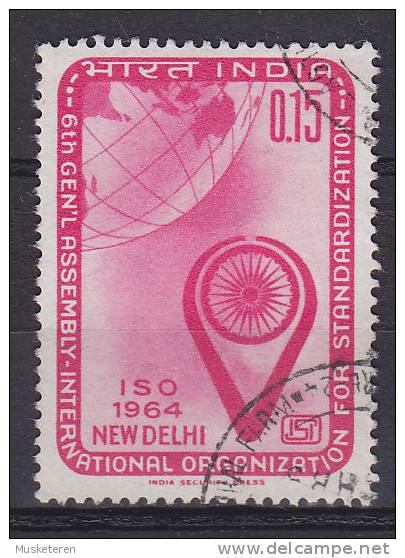 India 1964 Mi. 377     0.15 (R) Sitzung Des Internationalen Normenausschusses Weltkugel Globe - Oblitérés