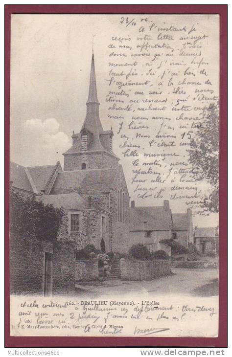 53 - 190313 - BEAULIEU - L'église - - Autres & Non Classés
