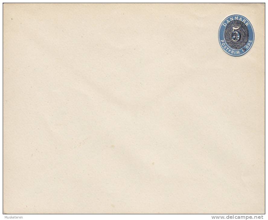 Denmark Postal Stationery Ganzsache Entier 5/4 Øre Overprinted Cover Umschlag (2 Scans) - Ganzsachen