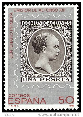 ESPAÑA 1989 - CENTENARIO DE LA PRIMERA EMISION DE ALFONSO XIII - Edifil Nº 3024 - Timbres Sur Timbres