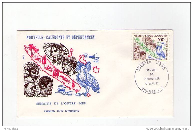 FDC Nouvelle Calédonie - Poste Aérienne - Semaine De L'Outre Mer - Obl Du 17/09/82 (1er Jour) - Gebraucht